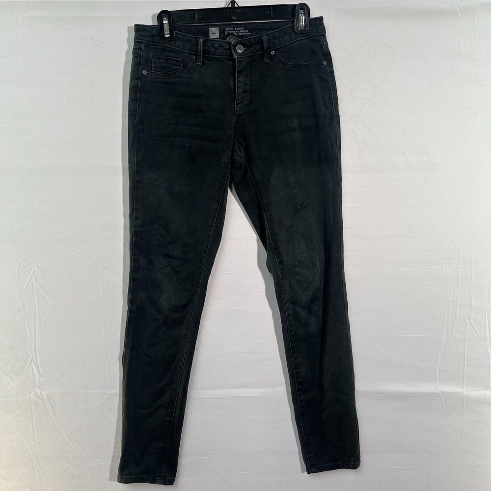 Mossimo Premium Faded Black Cotton Blend Denim Straight Legging Jeans Size 4